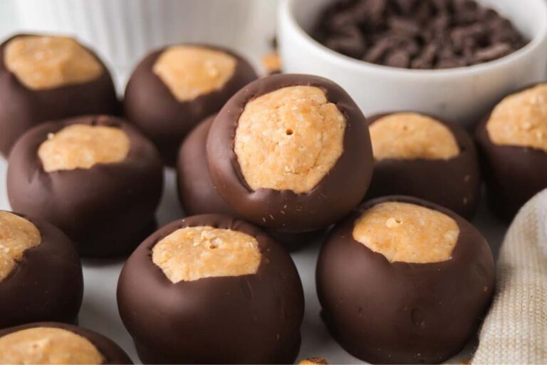 A plate of Buckeyes Recipe.