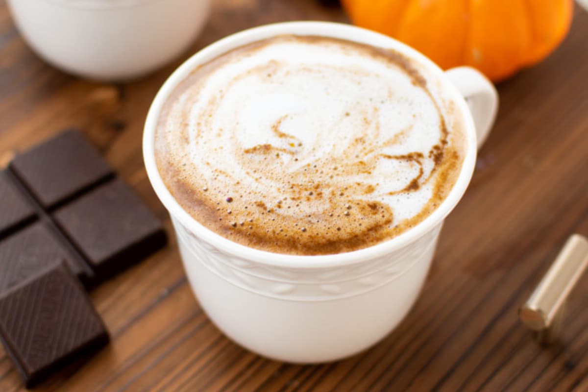 A mug of Pumpkin Hot Chocolate.