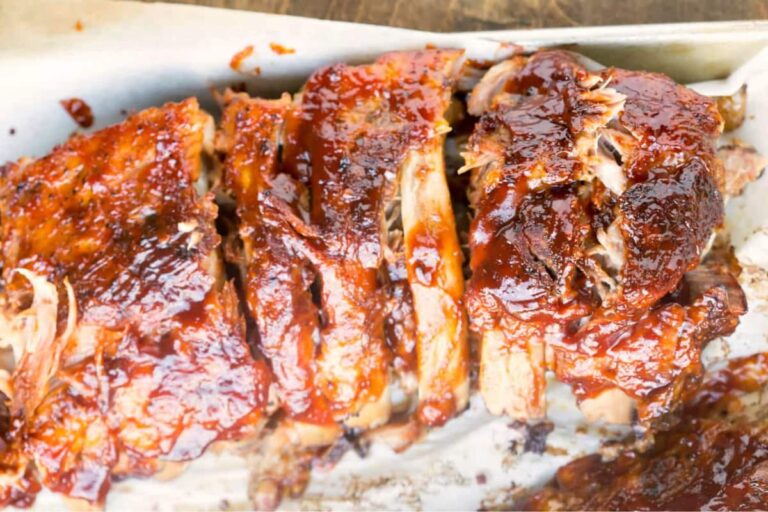 A plate of Slow Cooker Rib Recipe.