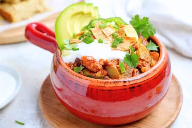 A bowl of Easy Vegan Chili.