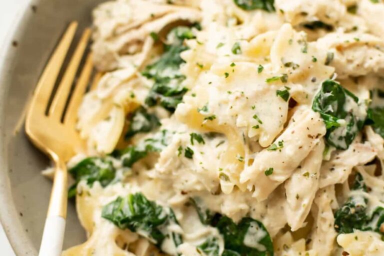 A bowl of Boursin Chicken Pasta.
