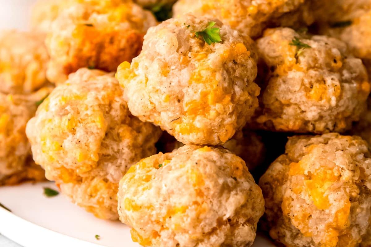 A plate of Sausage Balls.