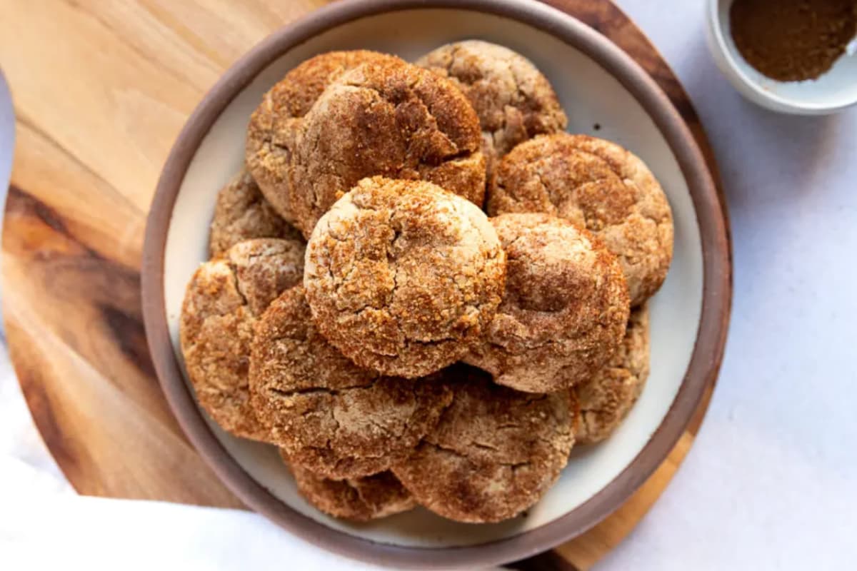 A plate of Spice Cake Mix Cookies.