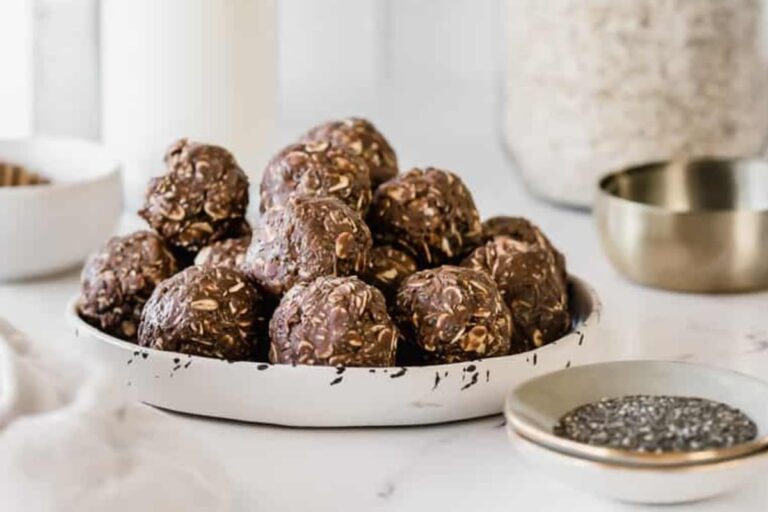 A plate of Nutella Energy Balls.