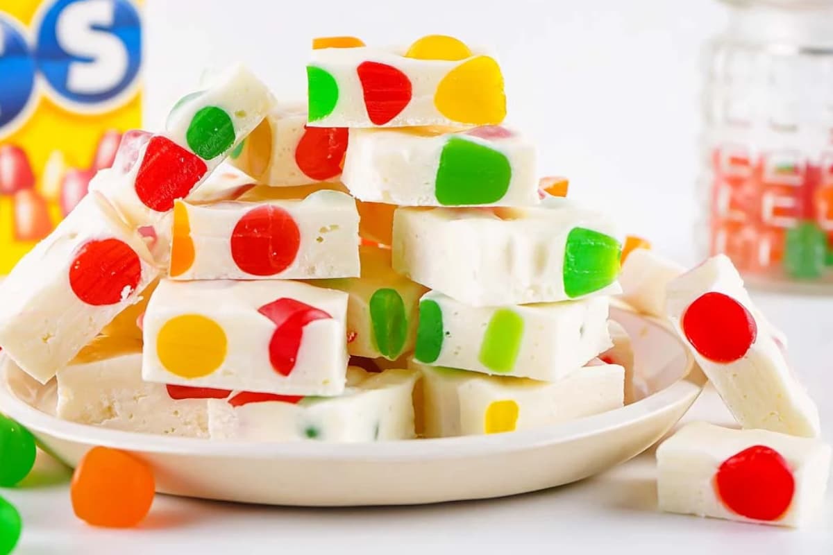 A plate of Gumdrop Nougat.