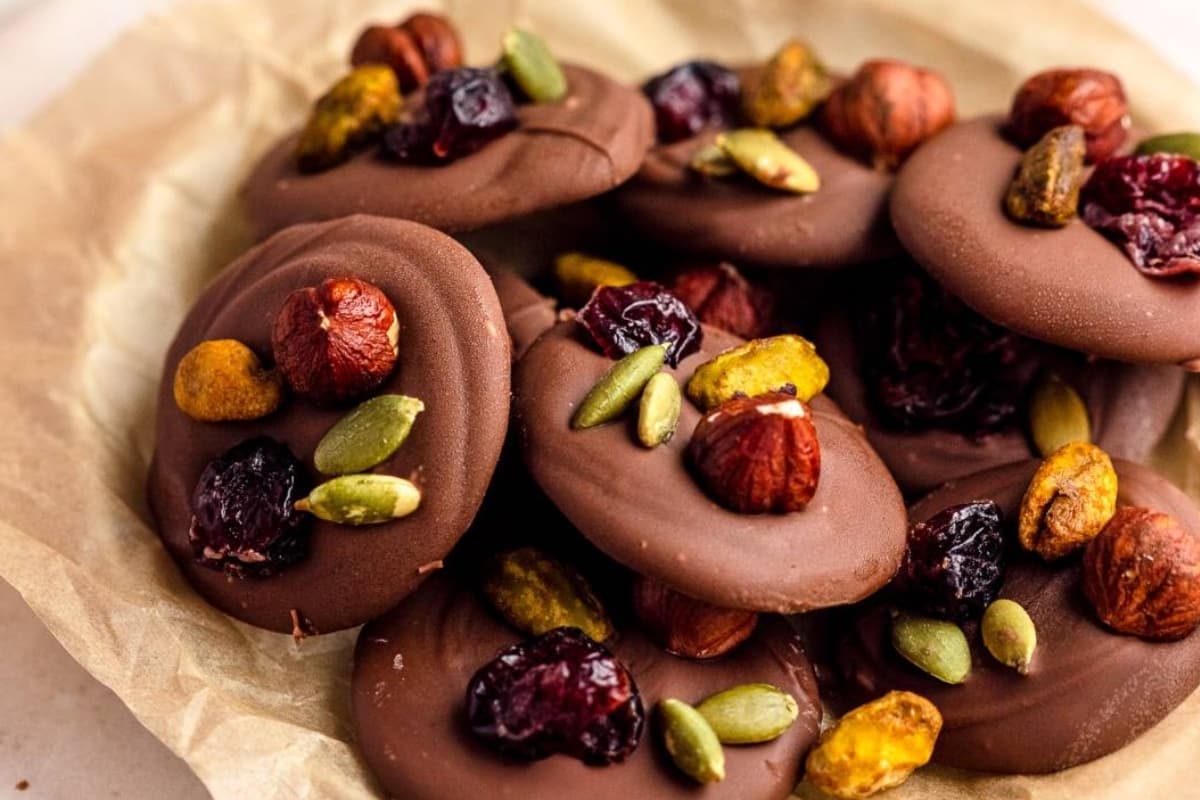 A plate of Cranberry Nut Clusters.