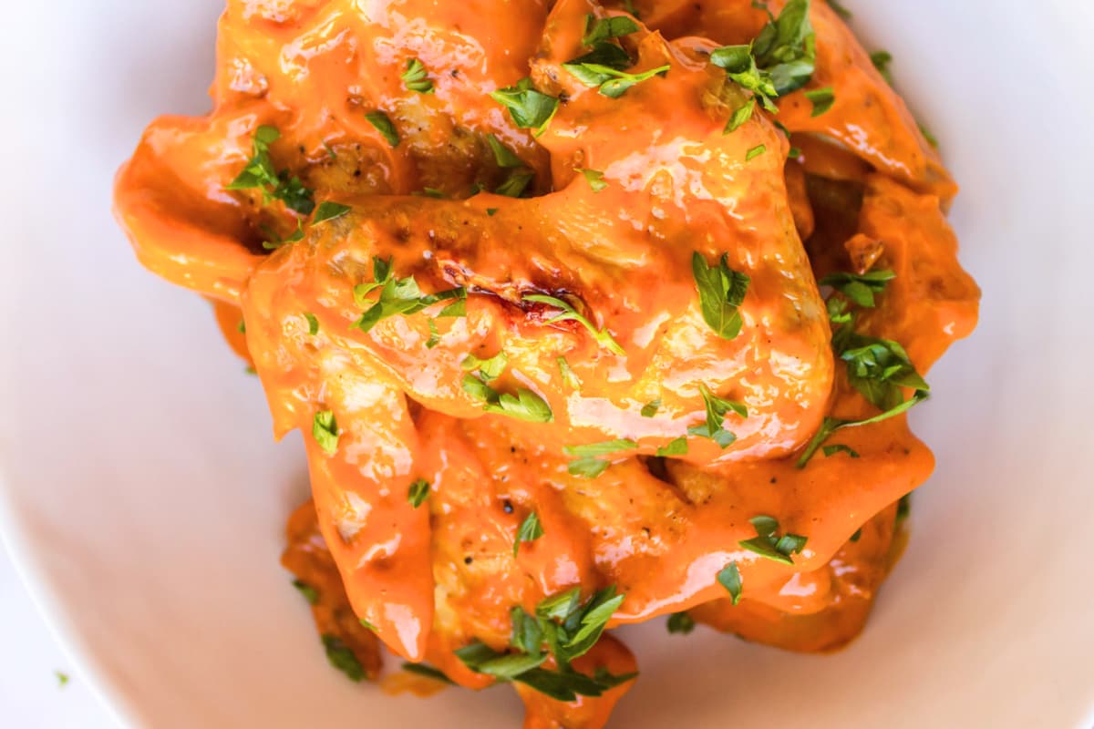 A bowl of Instant Pot Chicken Wings.