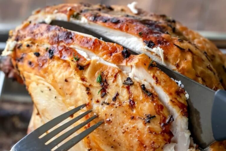 A dish of Lemon-Herb Turkey Breast.