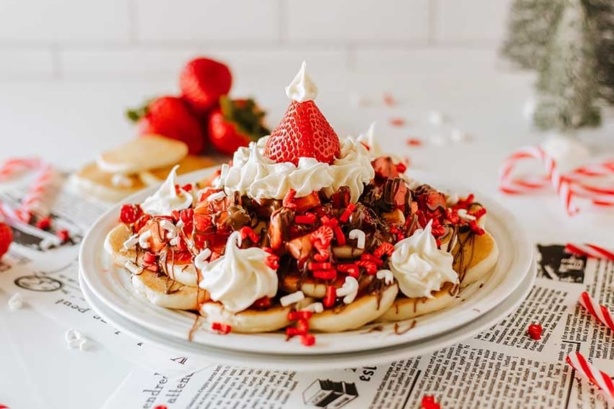 A plate of Pancake Nachos.