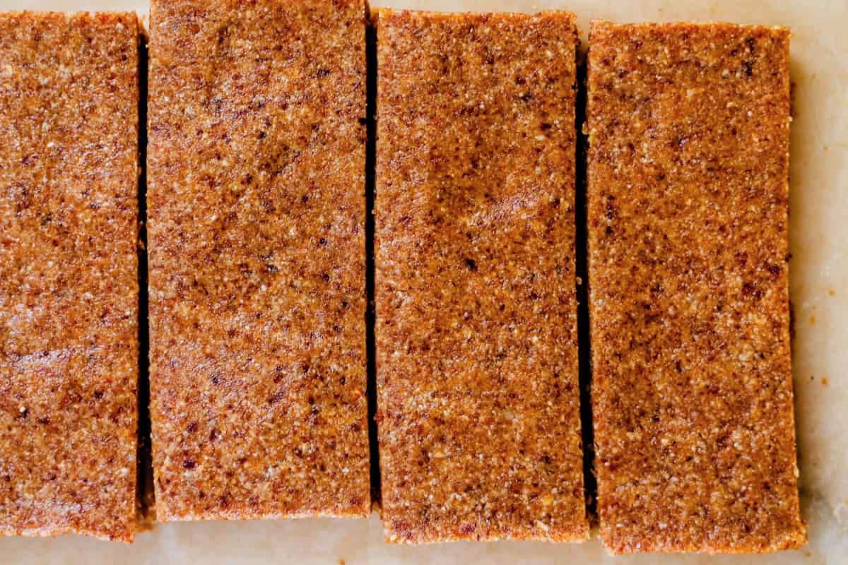 A tray of Copycat Pecan Pie Larabars.