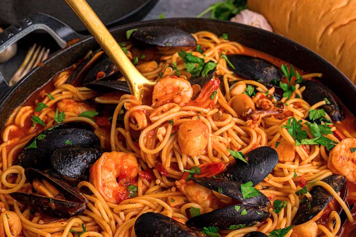 A dish of Frutti di Mare.
