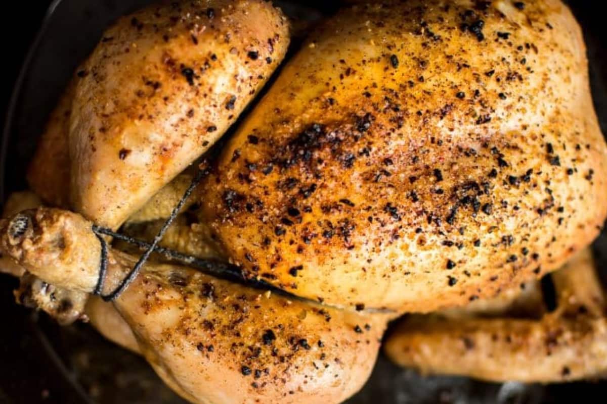 A dish of Skillet Roasted Chicken.