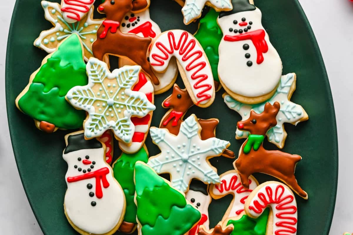 A plate of Cut Out Sugar Cookie Recipe.