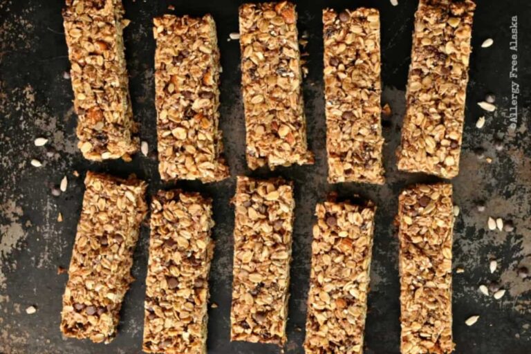 A pan of Gluten-Free Egg-Free Granola Bars.