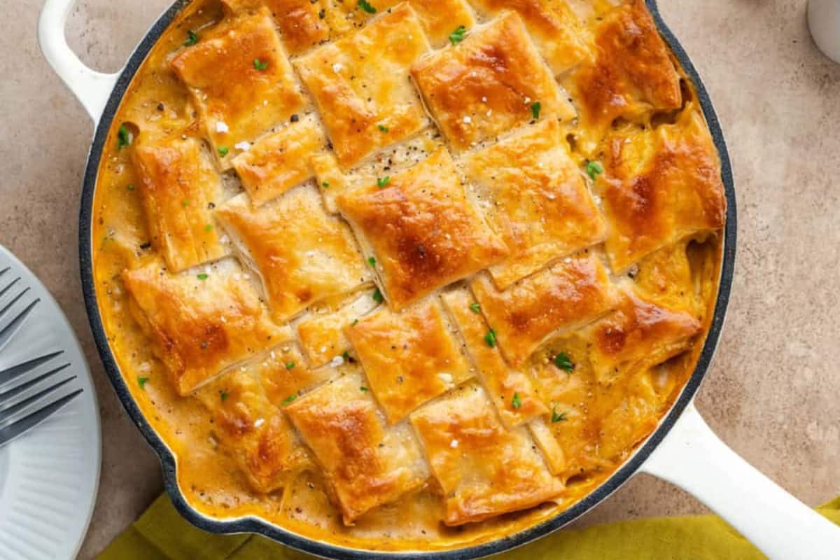 A dish of Veggie Pot Pie.