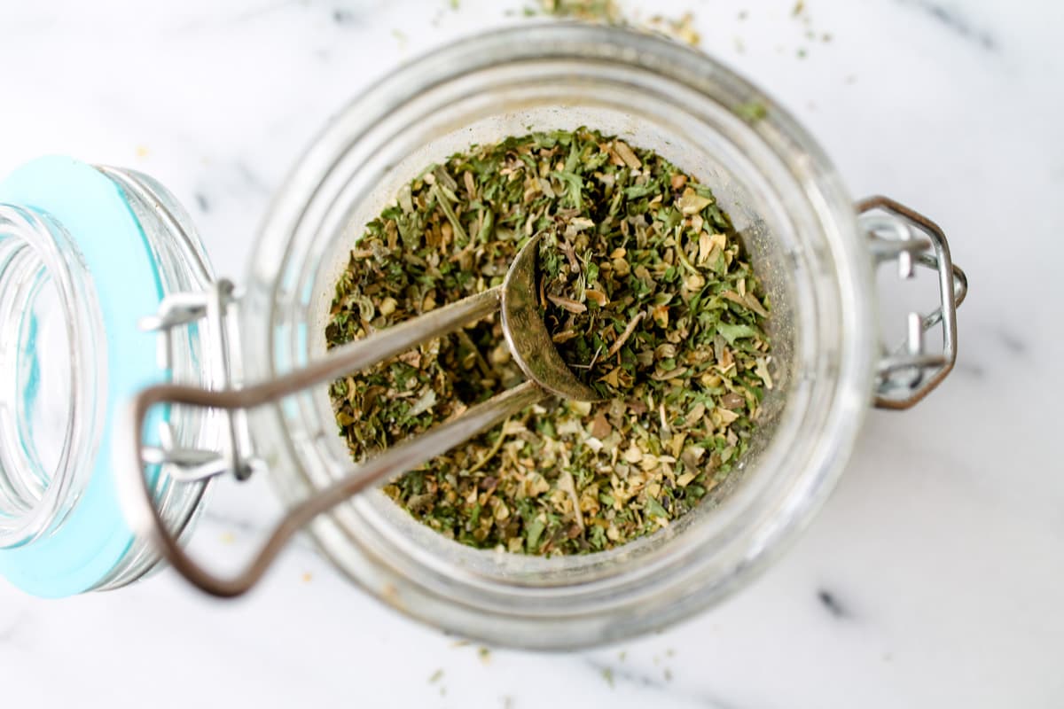 Seasonings in a jar.