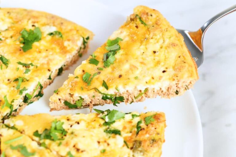 A plate of Tuna and Ricotta Frittata.