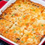 A dish of rice and bean casserole.