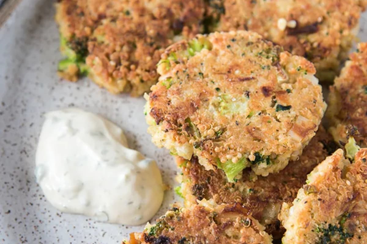 A plate of Tuna and Quinoa Patties.