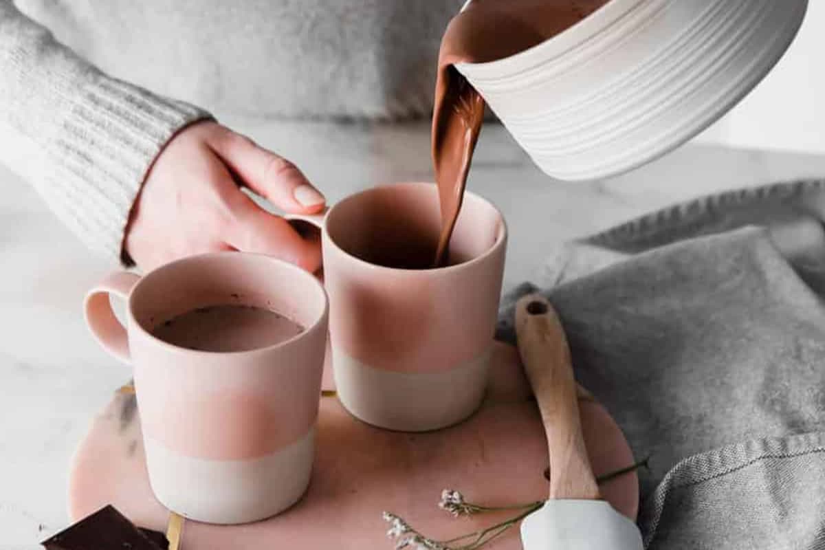 Mugs of Chai Hot Chocolate.