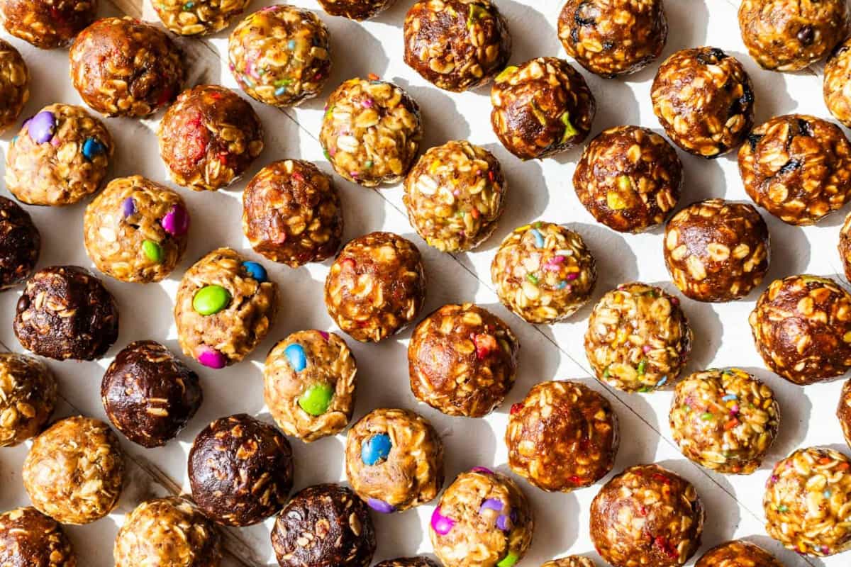 A plate of energy balls.
