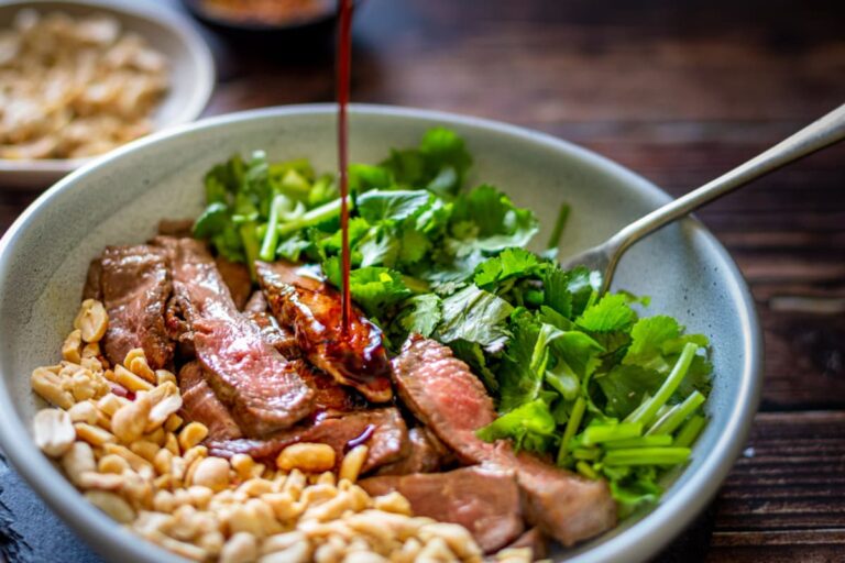 A bowl of Asian Steak Salad.
