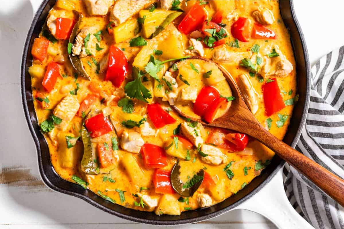 A dish of Pineapple Curry.