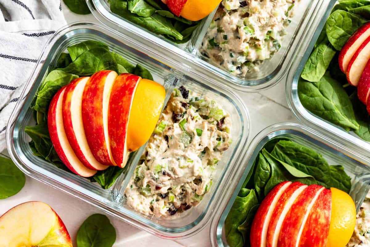 A dish of Healthy Tuna Salad Meal Prep.