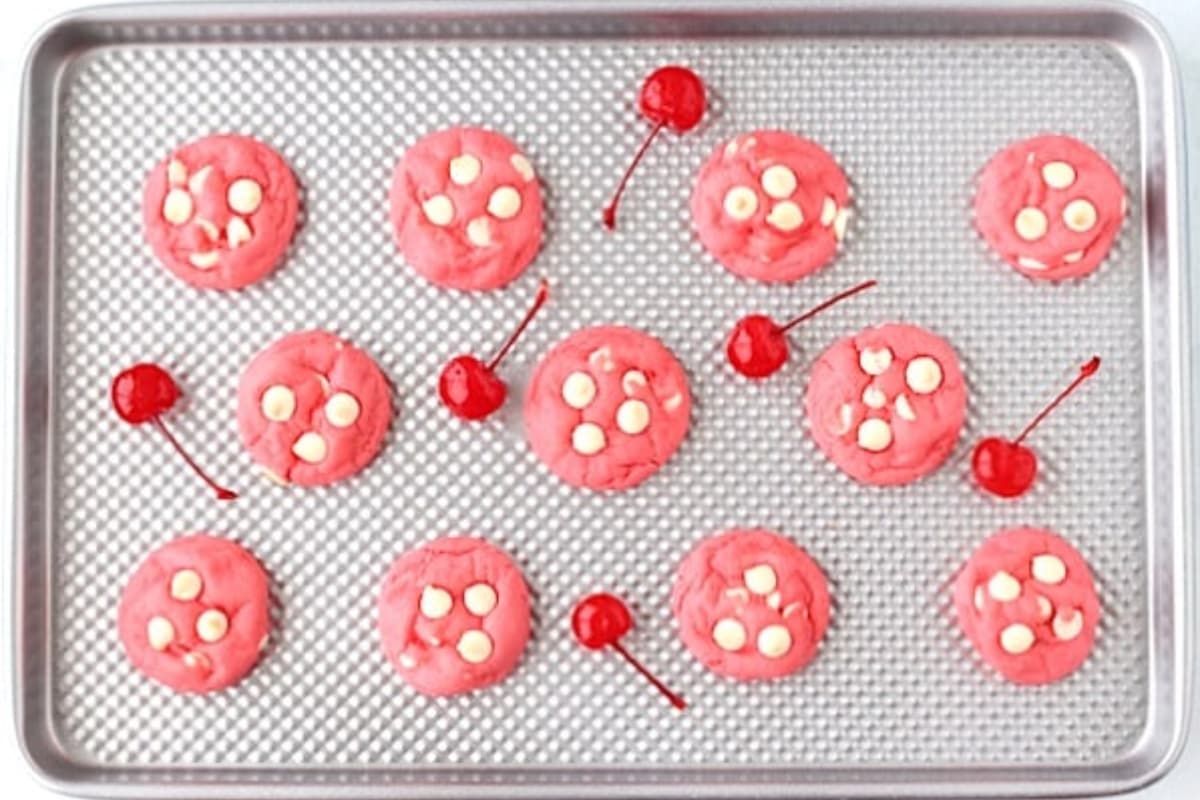 A tray of Cherry Cookies.