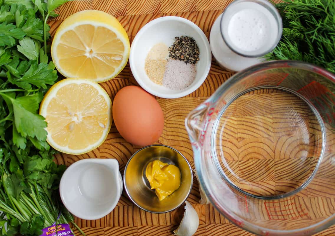 Ingredients on a counter.