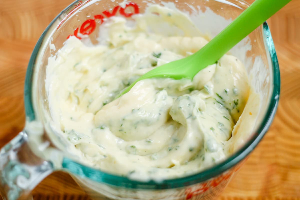 Ingredients being stirred.