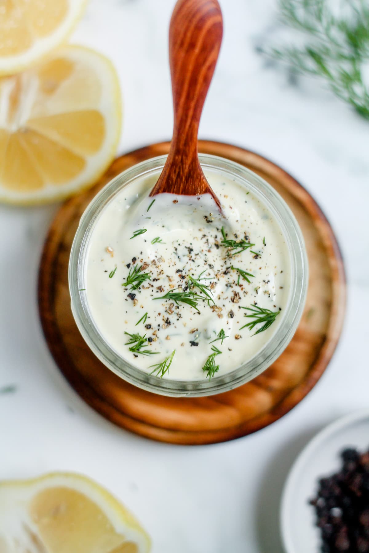 A jar of dairy-free ranch dressing.