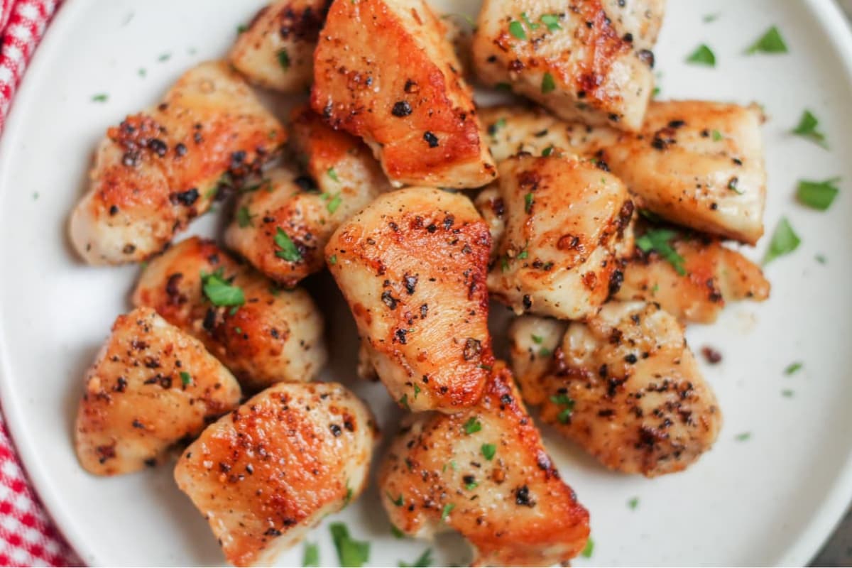 A plate of Easy Chicken Bites.