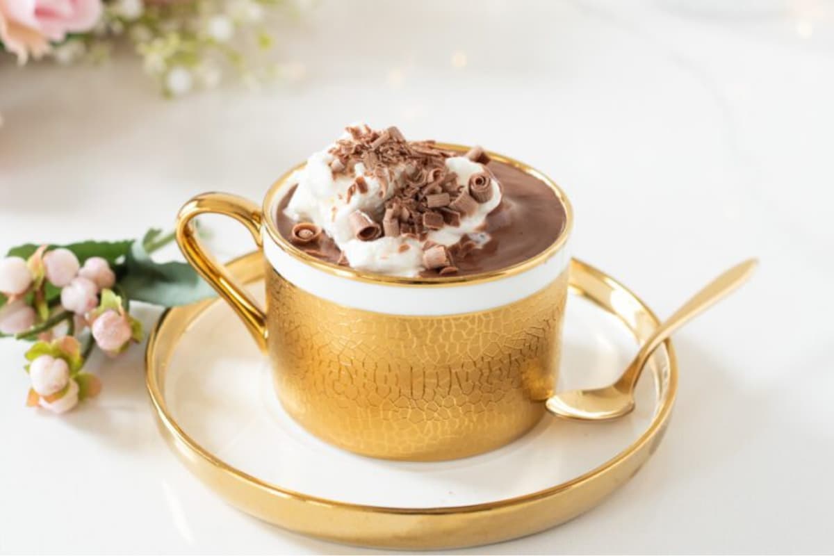 A mug of French Hot Chocolate.