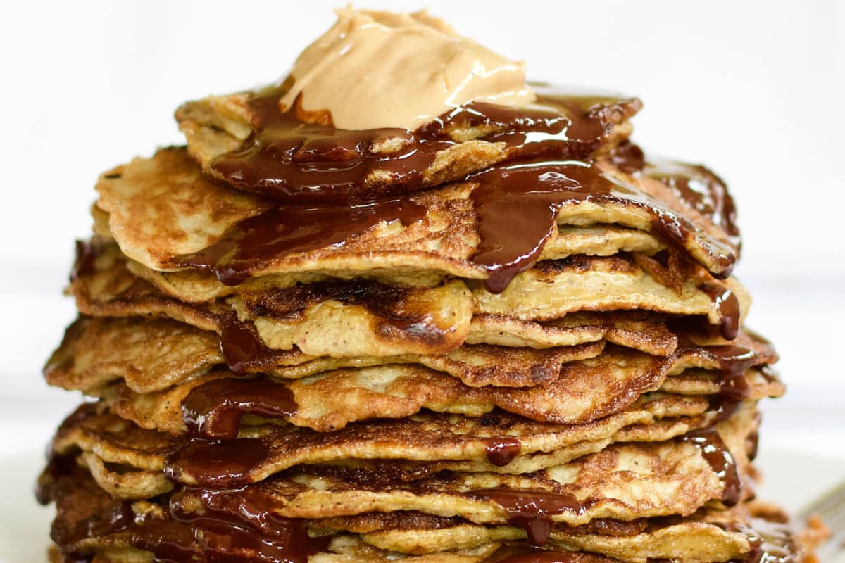 A stack of Paleo Pancakes.