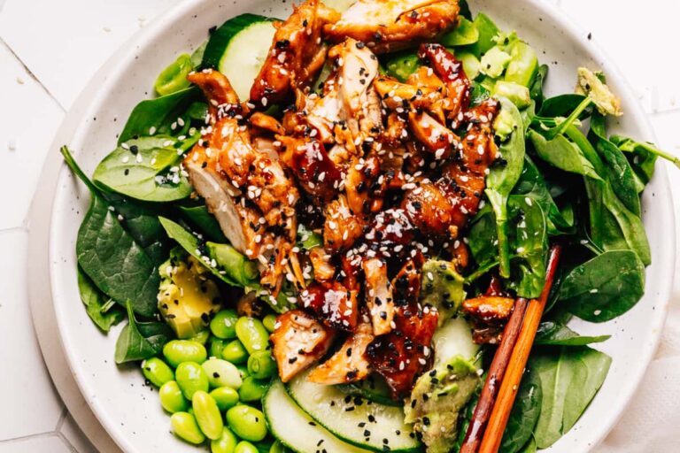 A plate of teriyaki bowl.