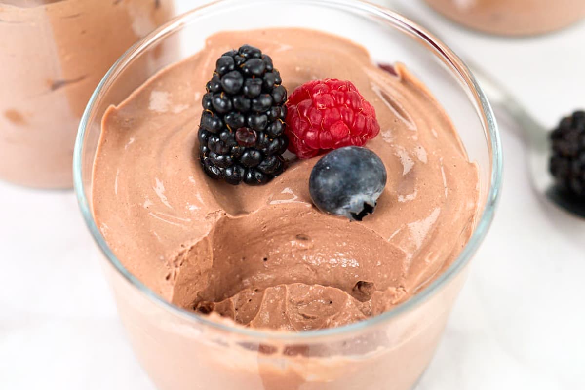 A Dish of Low Carb Chocolate Mousse.