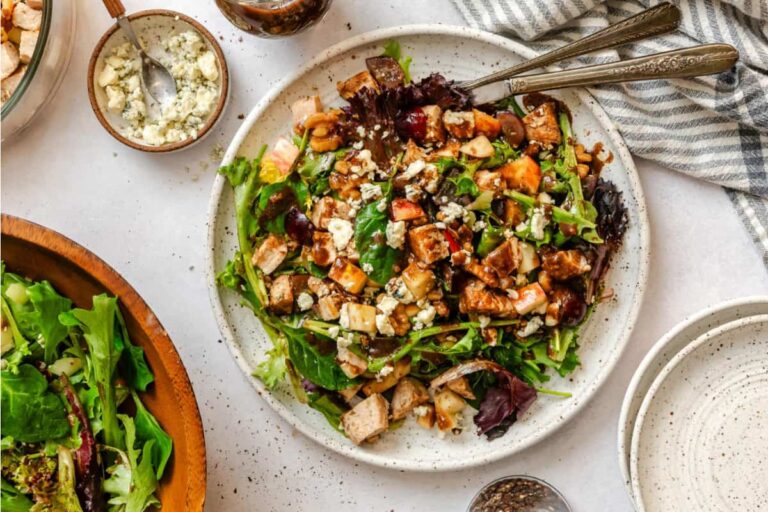 A bowl of Waldorf Salad California Pizza Kitchen Copycat.