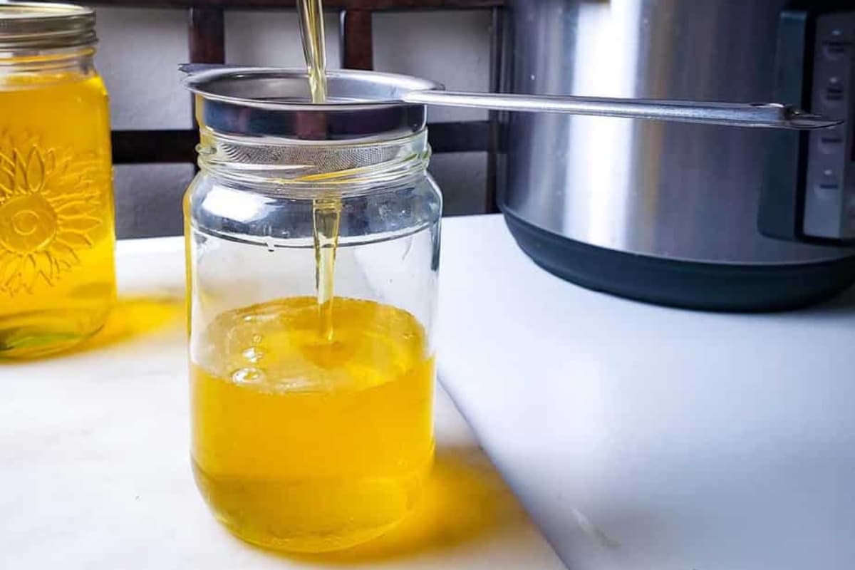 A jar of Instant Pot Ghee.