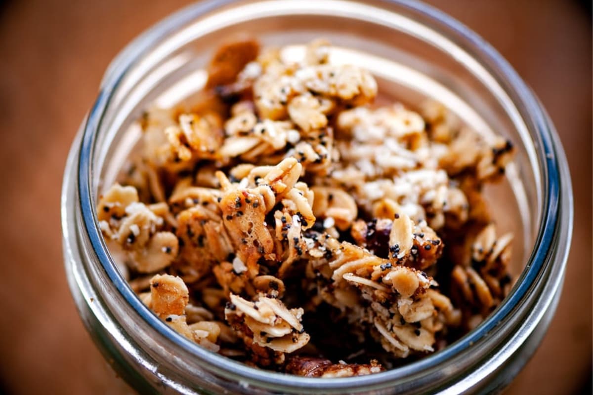 A dish of Lemon Poppyseed Granola.
