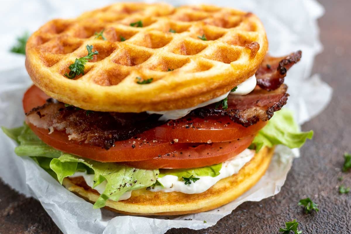 A plate of Low Carb BLT Sandwich.