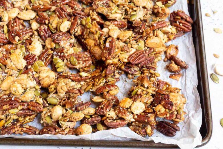 A tray of low carb and gluten free granola.