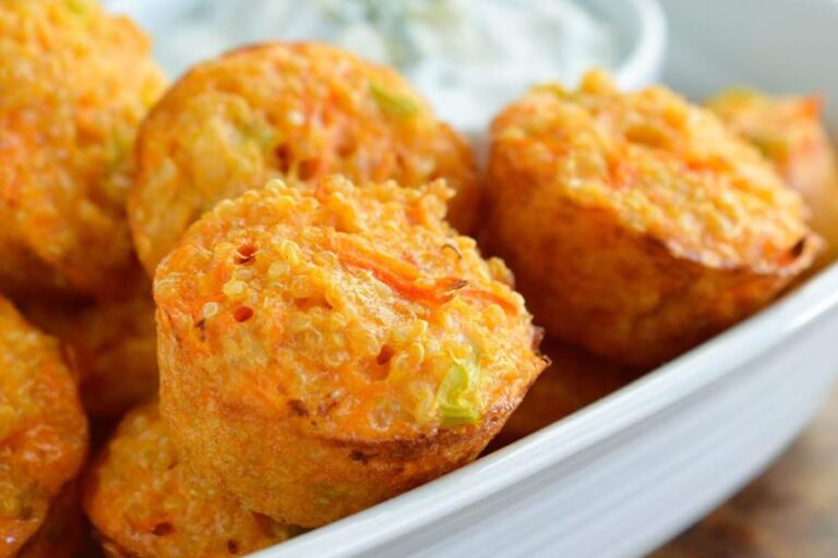 A dish of Quinoa Buffalo Bites.