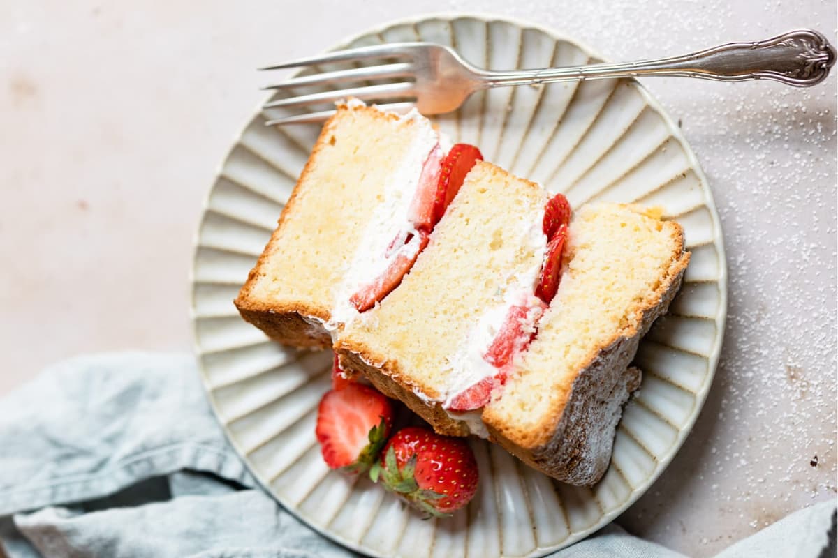 A plate of Strawberry Shortcake Cake.