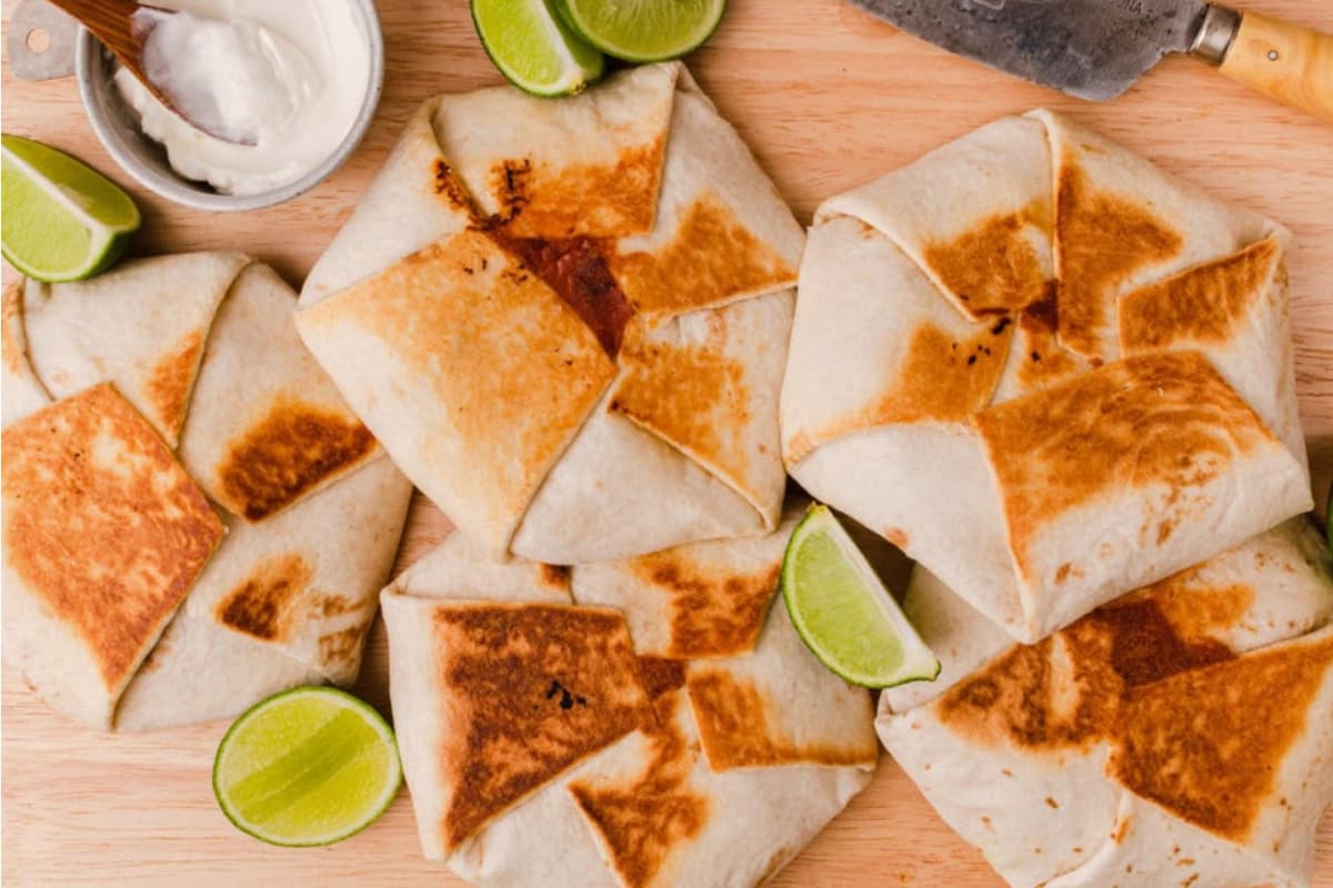 A dish of Copycat Crunchwrap Supreme.