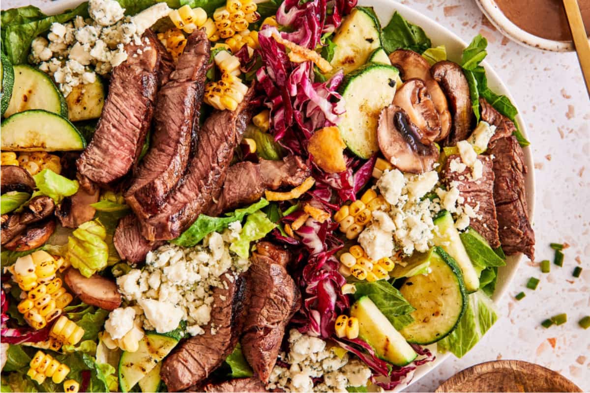 A plate of Grilled Steak Salad.