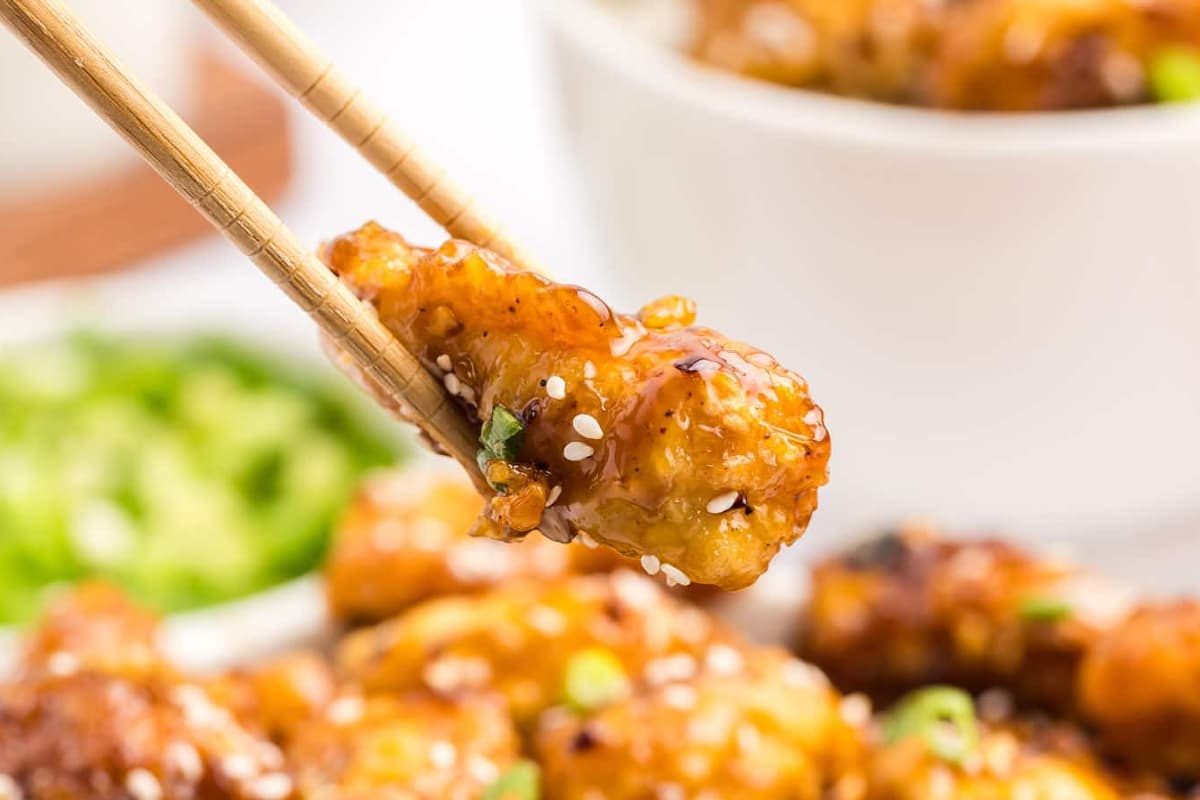 A dish of Honey Garlic Chicken.