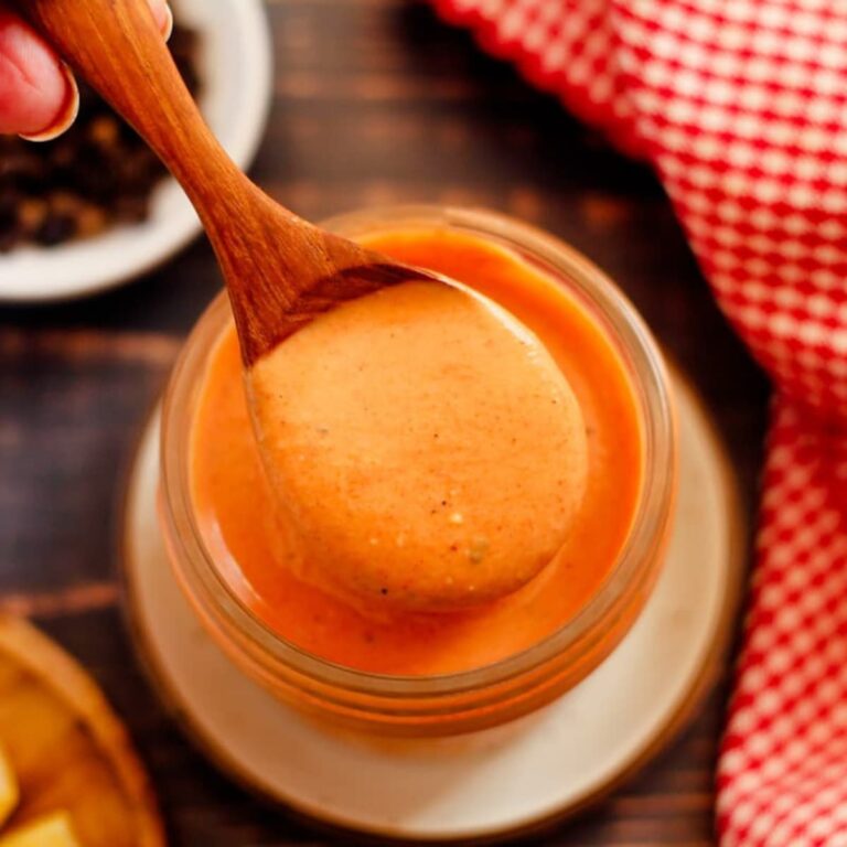 A jar of copycat cane's sauce.