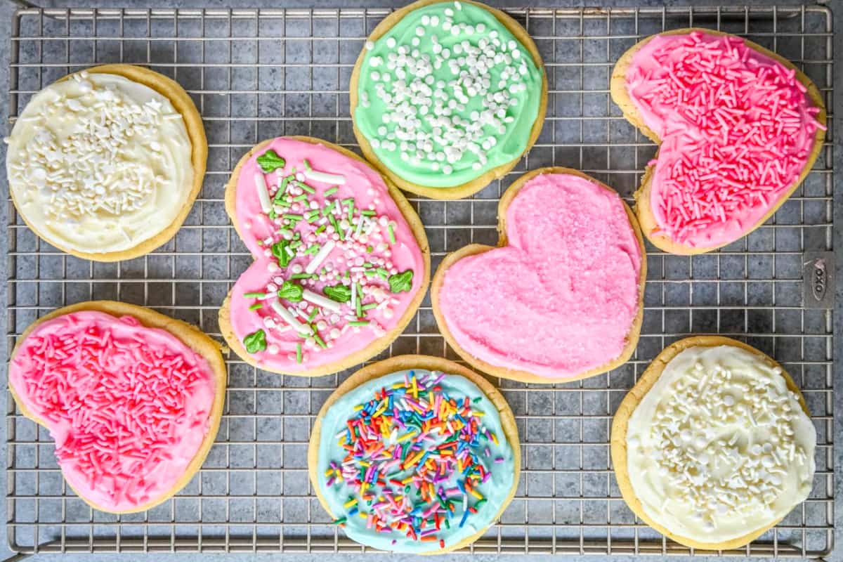 A rack of Frosted Sugar Cookies.