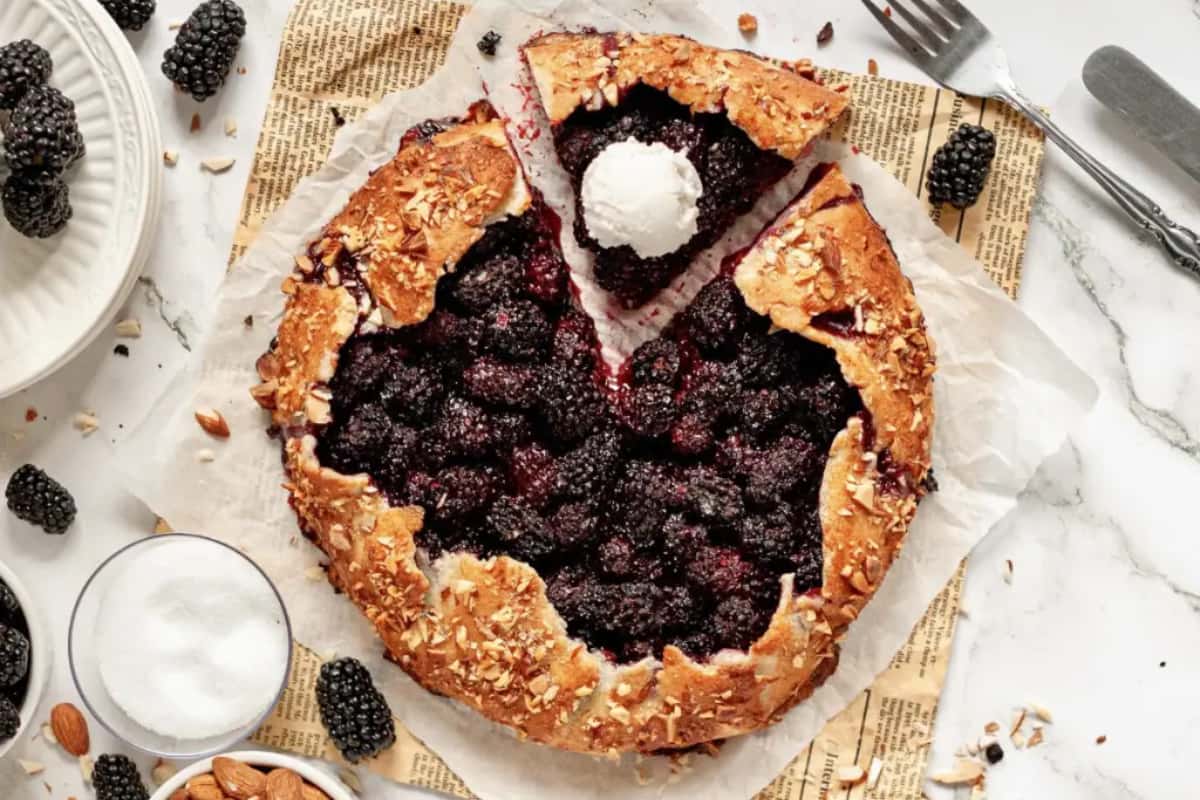 A plate of Blackberry Galette.